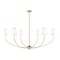 Z-Lite Shannon Chandelier, 6-Light, 62 In.W x 25.75 In.H, Rubbed Brass/white 3040-62RB - alternate 1